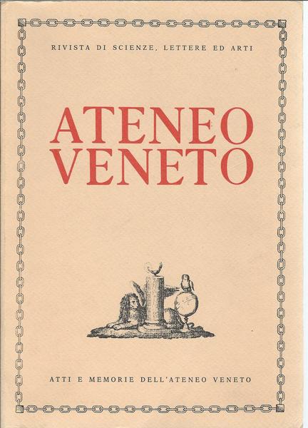 ATENEO VENETO - ANNO 1987 - VOL. 25 - N. …