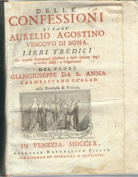 DELLE CONFESSIONI DI SANT'AURELIO AGOSTINO VESCOVO DI BONA