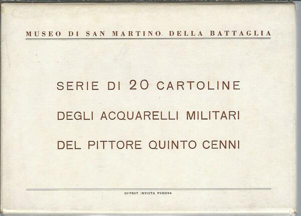 SERIE DI 20 CARTOLINE DEGLI ACQUARELLI MILITARI DEL PITTORE QUINTO …