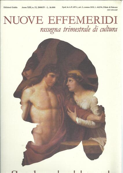 NUOVE EFFEMERIDI - RASSEGNA TRIMESTRALE DI CULTURA - GOETHE E …