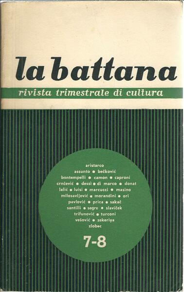 LA BATTANA - 7 - 8 - RIVISTA TRIMESTRALE DI …