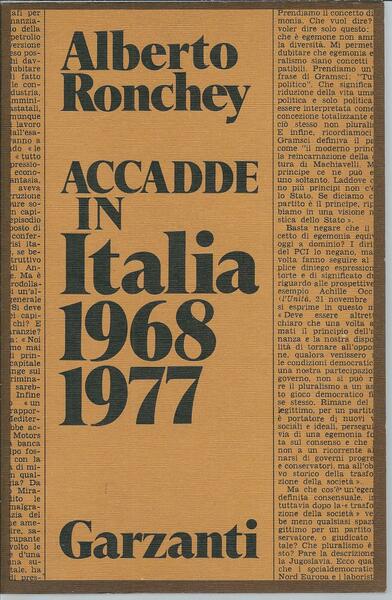 ACCADDE IN ITALIA 1968 - 1977