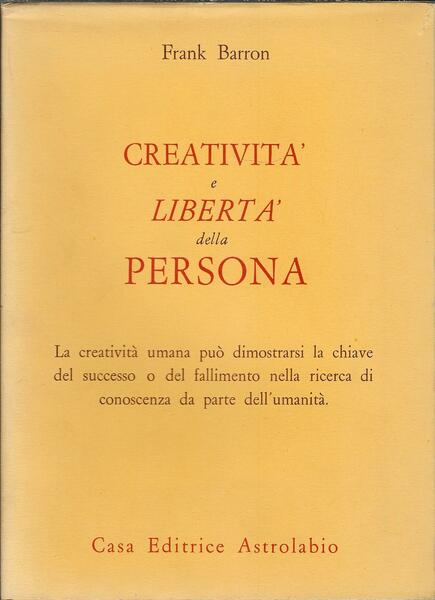 CREATIVITA' E LIBERTA' DELLA PERSONA