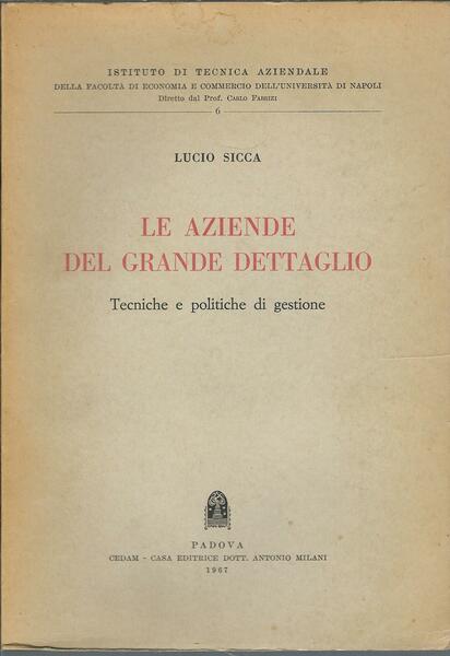 LE AZIENDE DEL GRANDE DETTAGLIO - TECNICHE E POLITICHE DI …