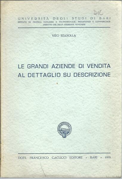 LE GRANDI AZIENDE DI VENDITA AL DETTAGLIO SU DESCRIZIONE