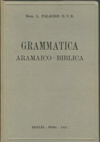 GRAMMATICA ARAMAICO - BIBLICA