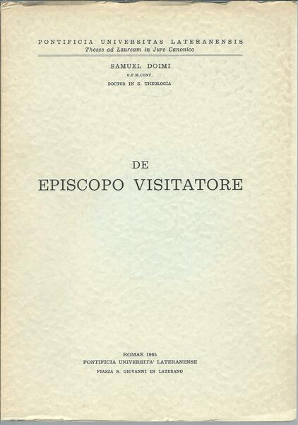 DE EPISCOPO VISITATORE
