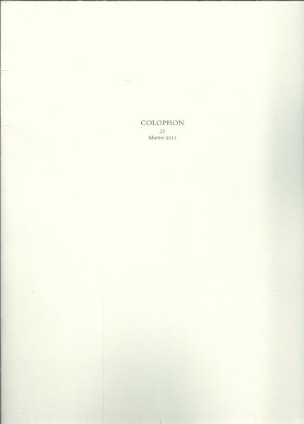 COLOPHON - 33 - MARZO 2011