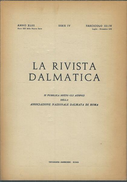 LA RIVISTA DALMATICA