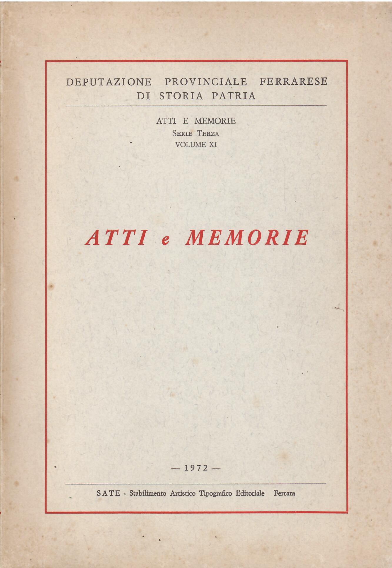 ATTI E MEMORIE