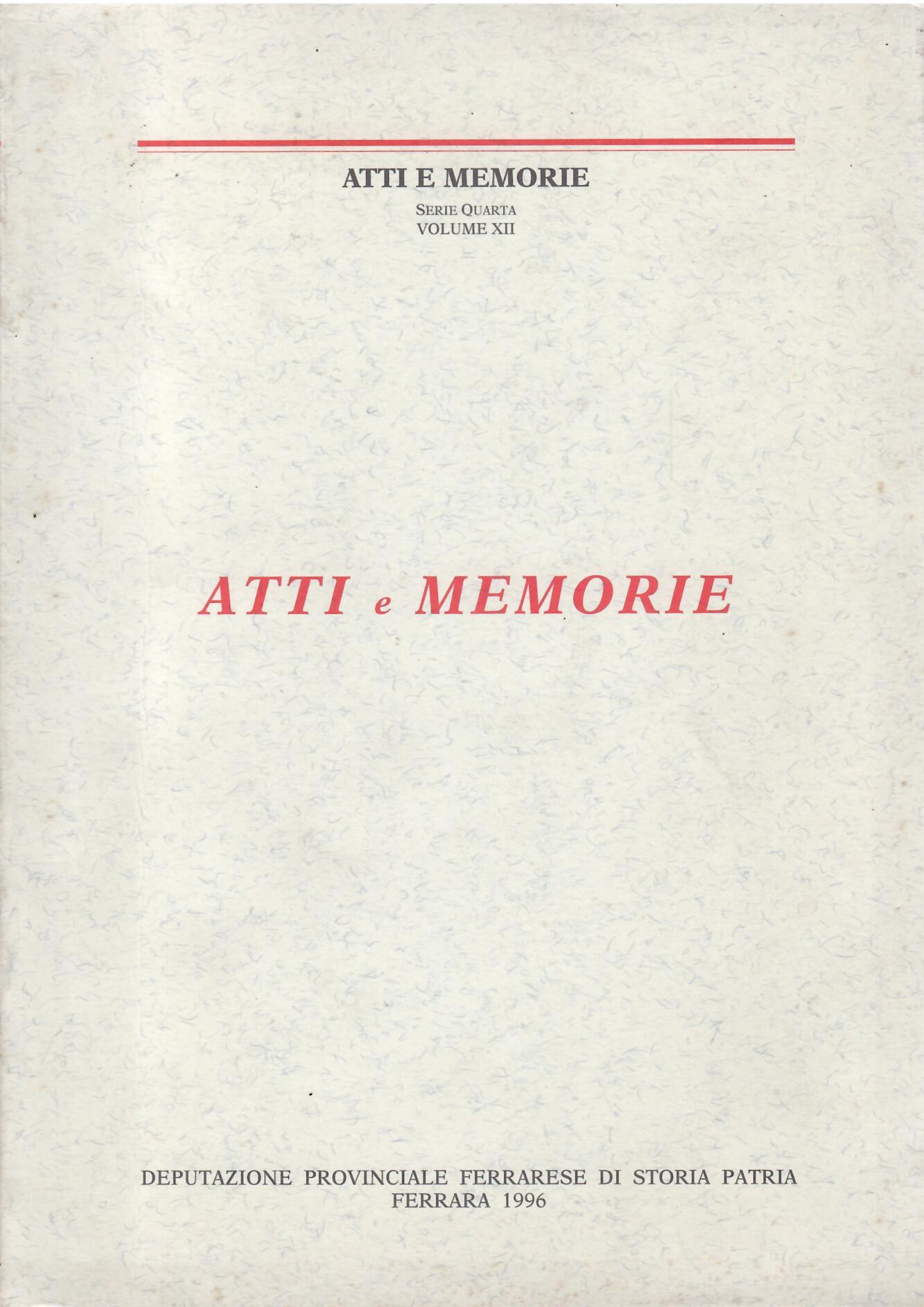 ATTI E MEMORIE