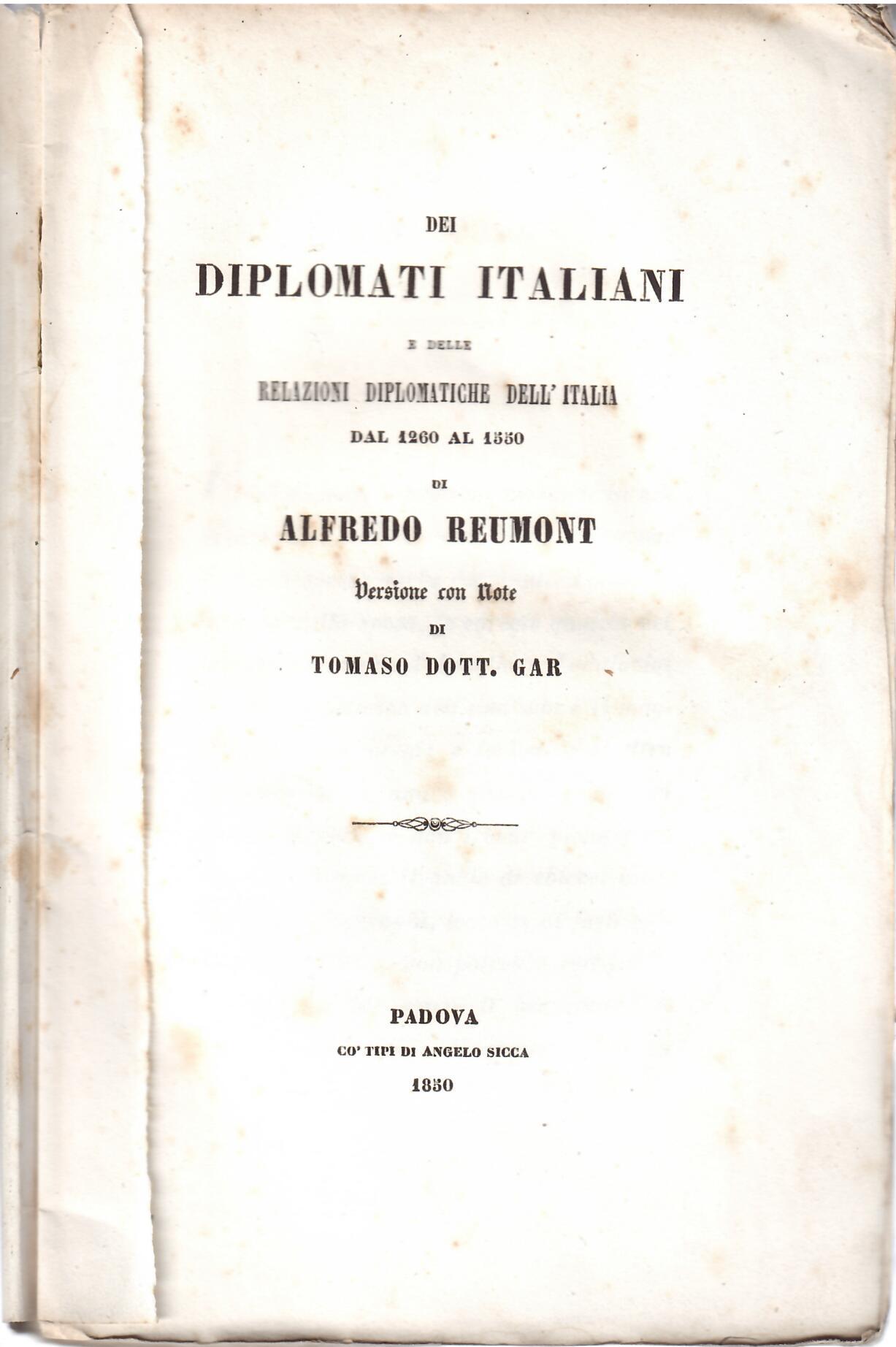 DEI DIPLOMATI ITALIANI