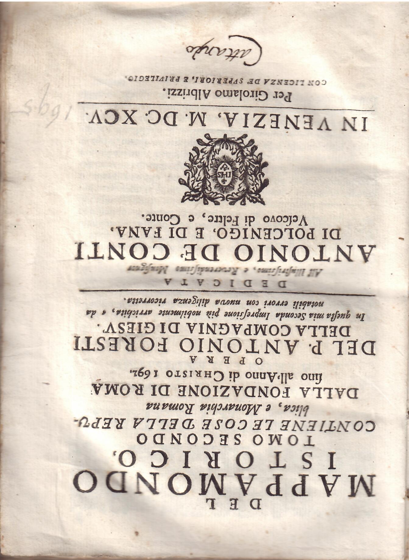 DEL MAPPAMONDO ISTORICO