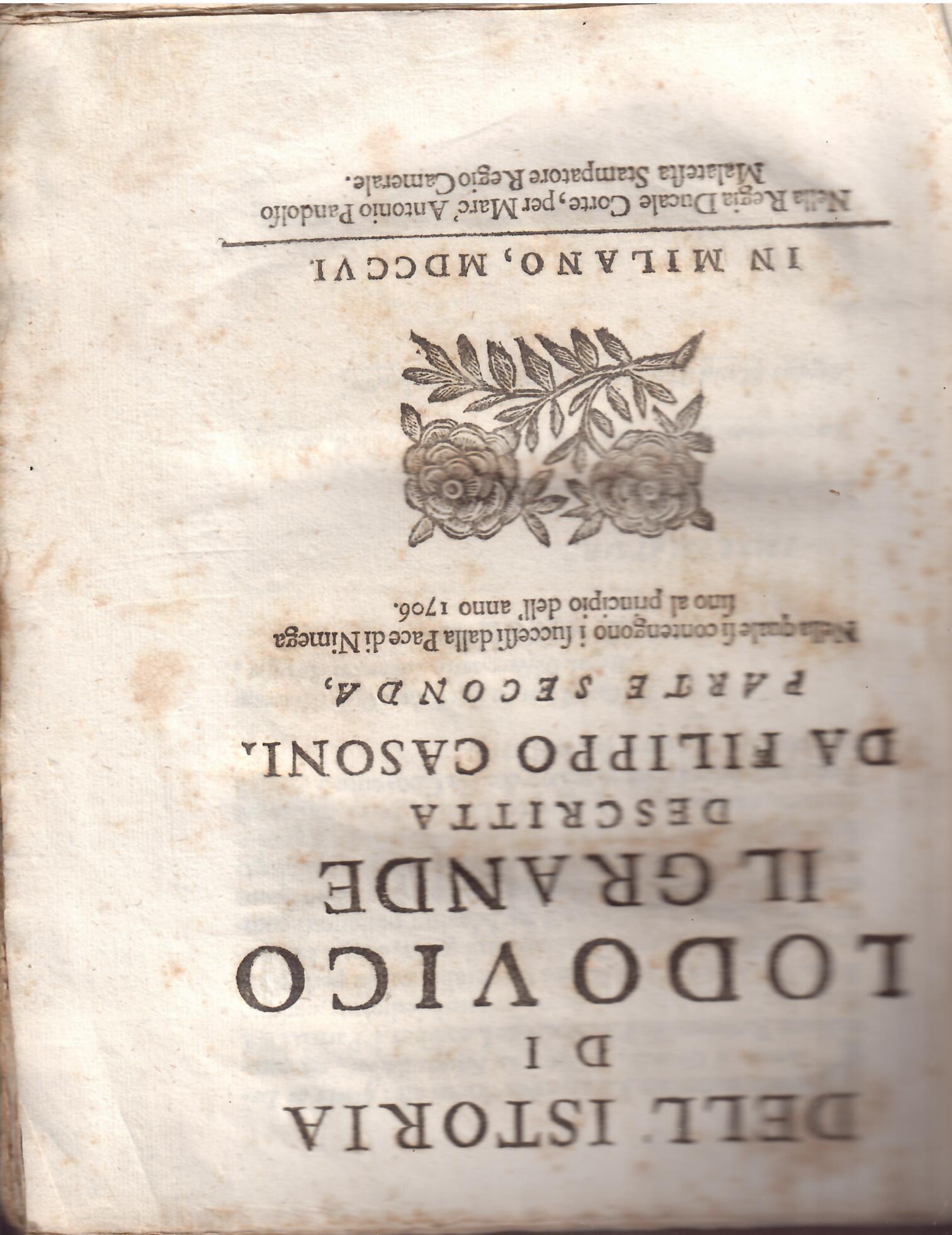 DELL'ISTORIA DI LODOVICO IL GRANDE DESCRITTA DA FILIPPO CASONI