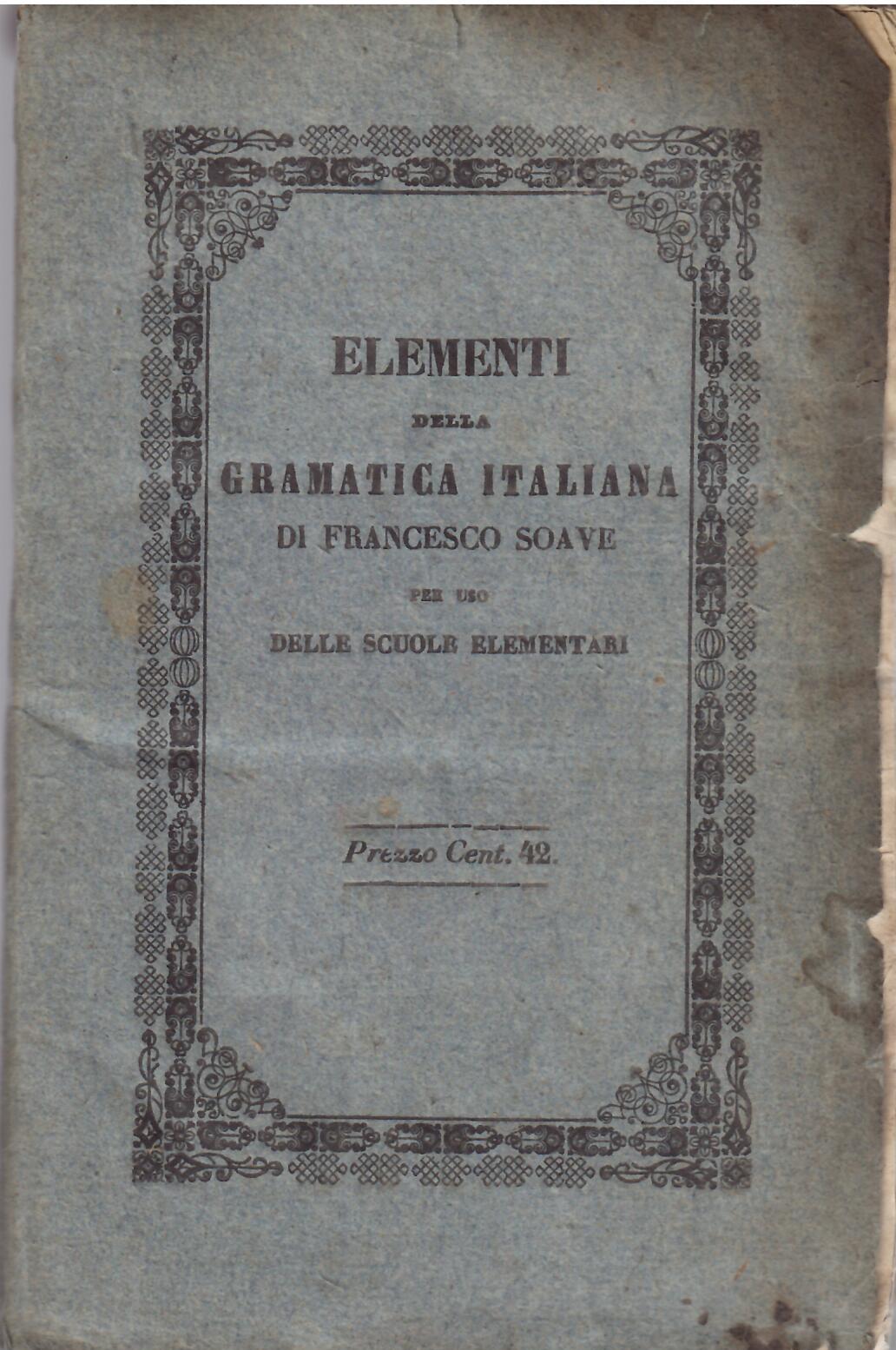 ELEMENTI DI GRAMATICA ITALIANA