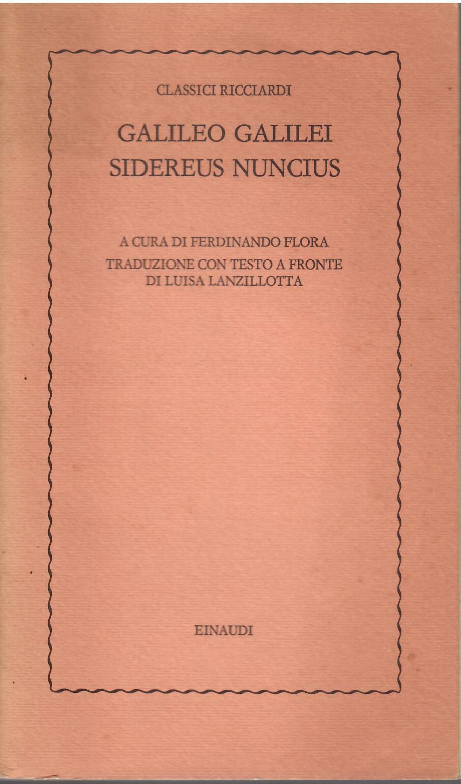 GALILEO GALILEI - SIDEREUS NUNCIUS