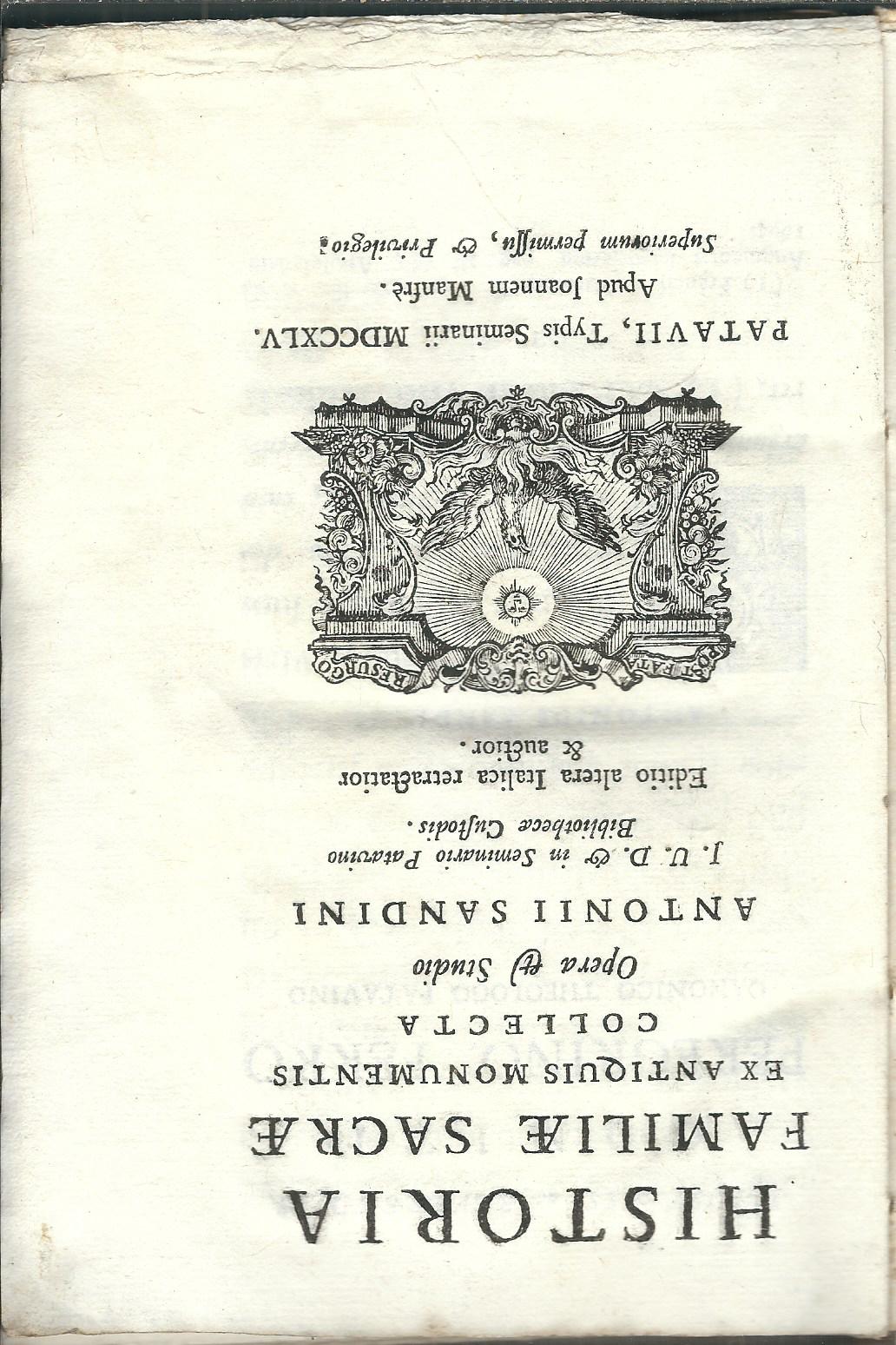HISTORIA FAMILAE SACRAE