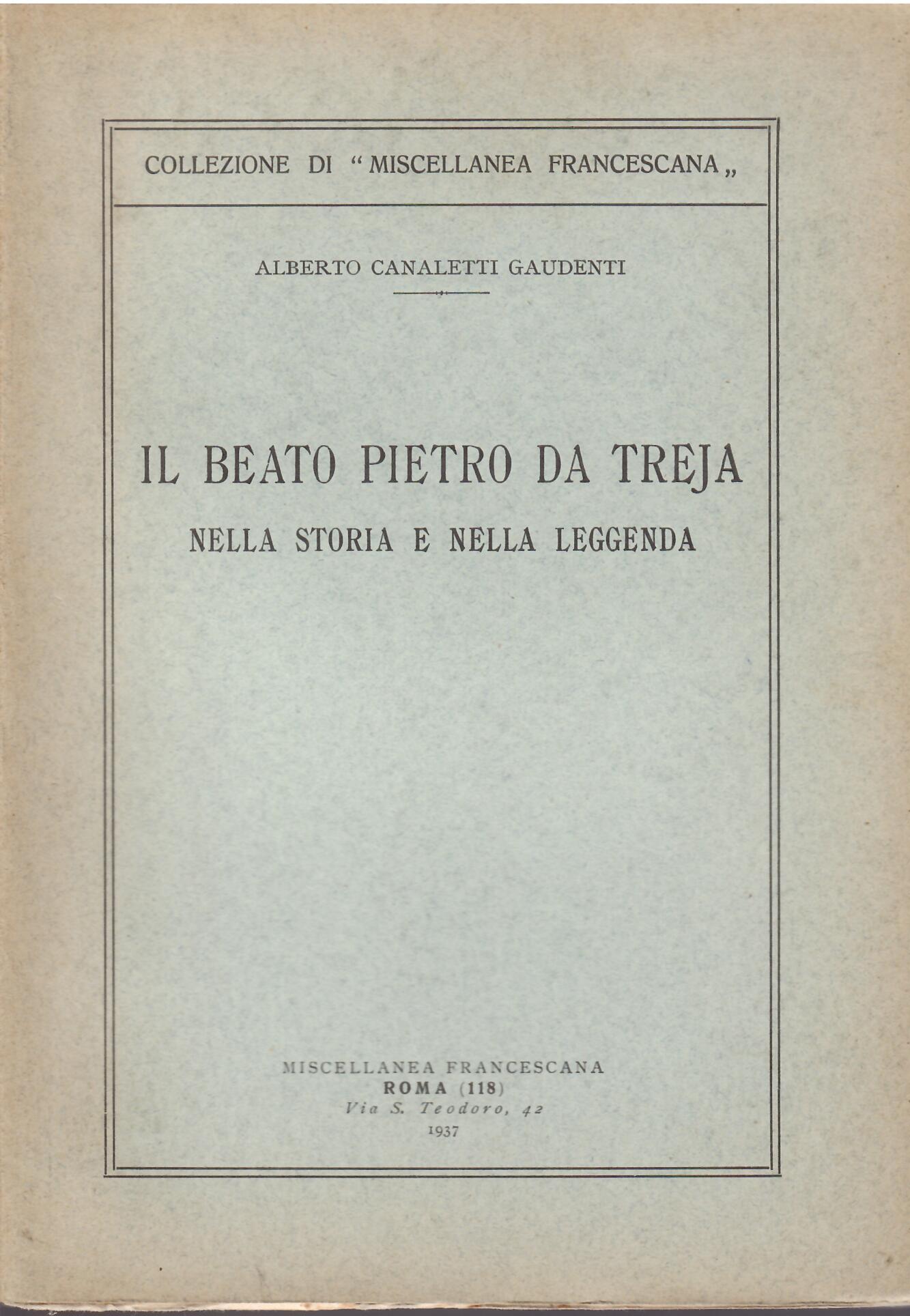 IL BEATO PIETRO DA TREJA NELLA STORIA E NELLA LEGGENDA