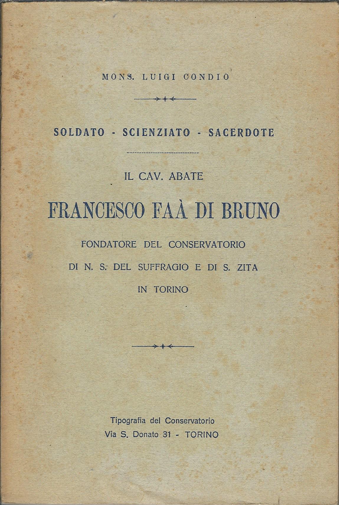IL CAV. ABATE FRANCESCO FAA' DI BRUNO