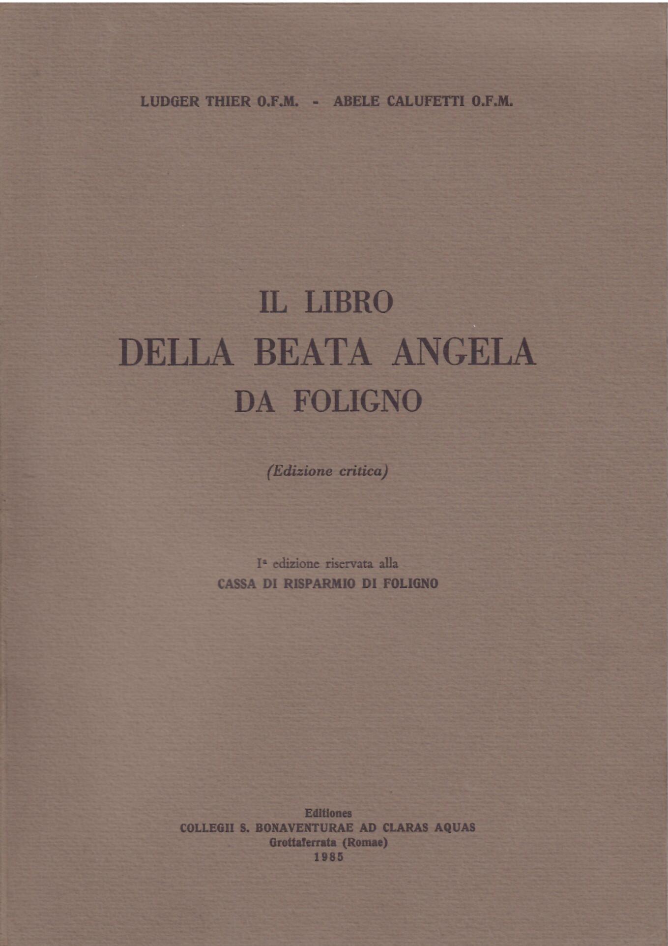 IL LIBRO DELLA BEATA ANGELA DA FOLIGNO