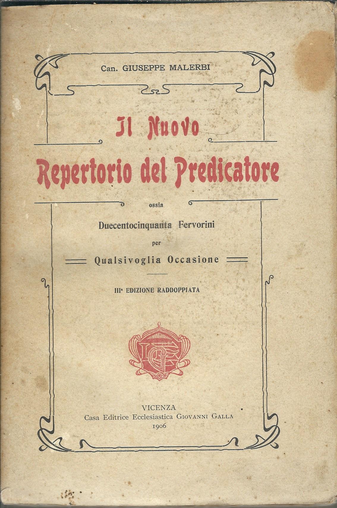 IL NUOVO REPERTORIO DEL PREDICATORE