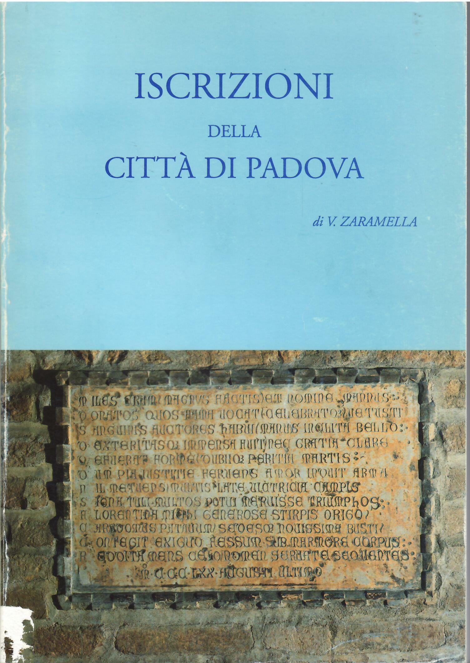 ISCRIZIONI DELLA CITTA' DI PADOVA