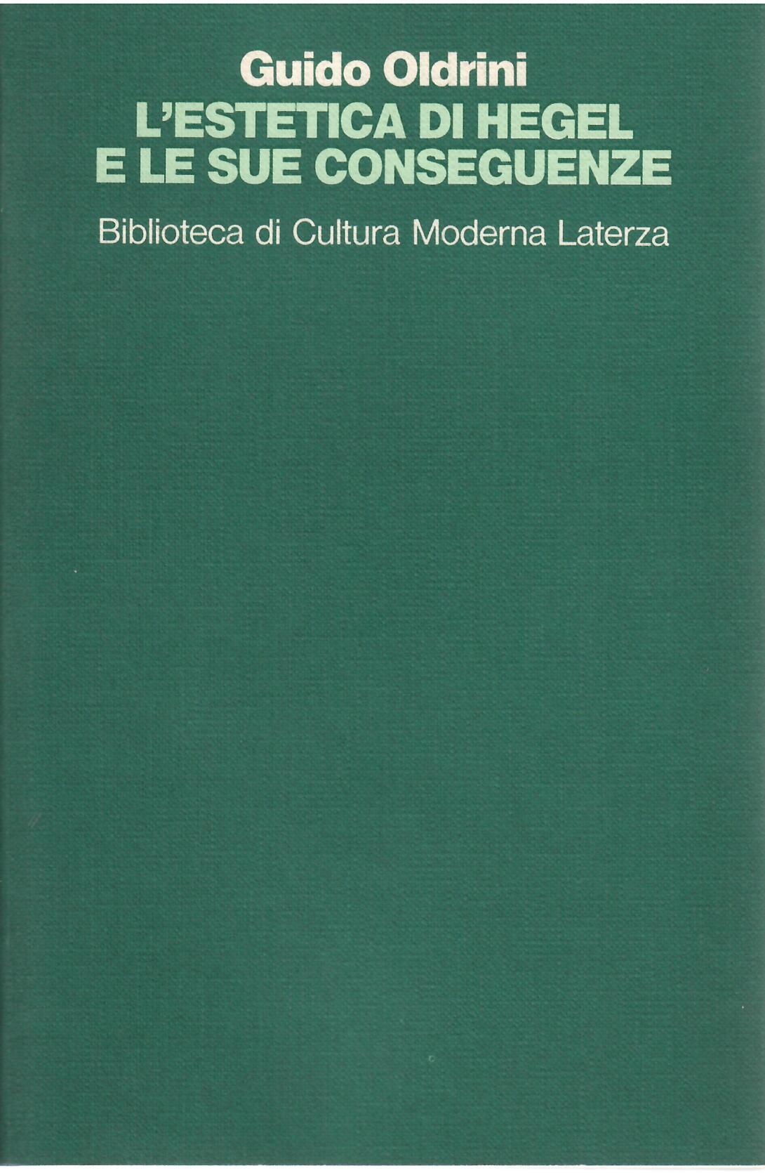 L'ESTETICA DI HEGEL E LE SUE CONSEGUENZE