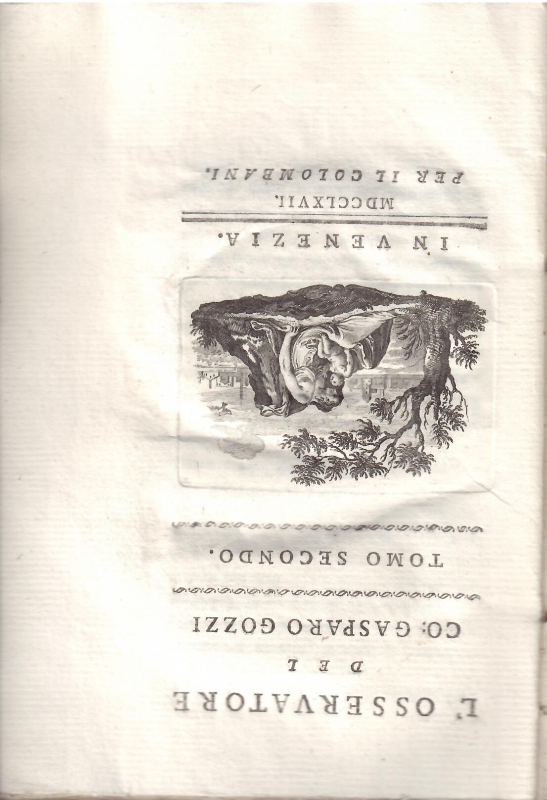 L'OSSERVATORE DEL CO: GASPARO GOZZI - TOMO SECONDO