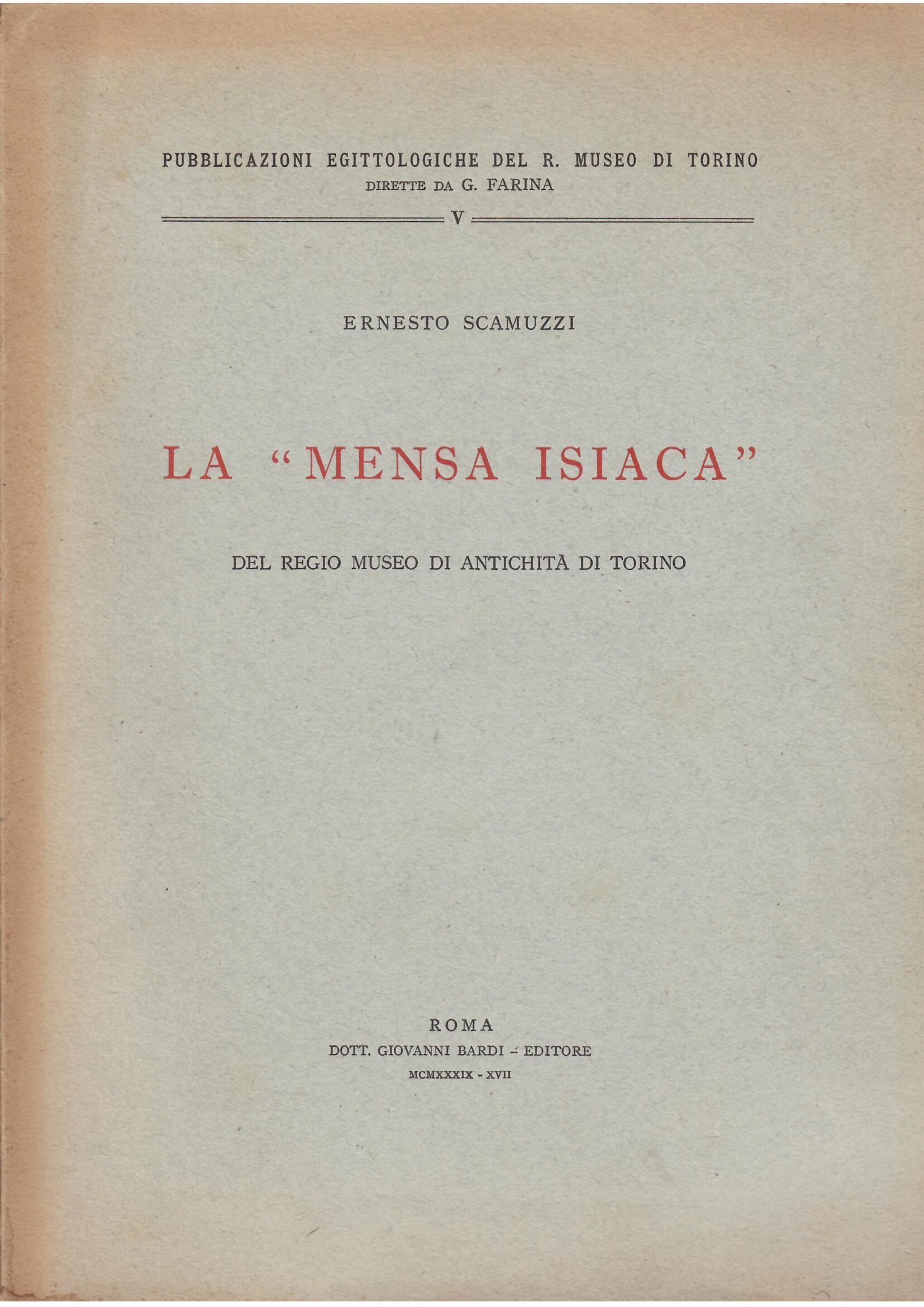 LA MENSA ISIACA - DEL REGIO MUSEO DI ANTICHITA' DI …