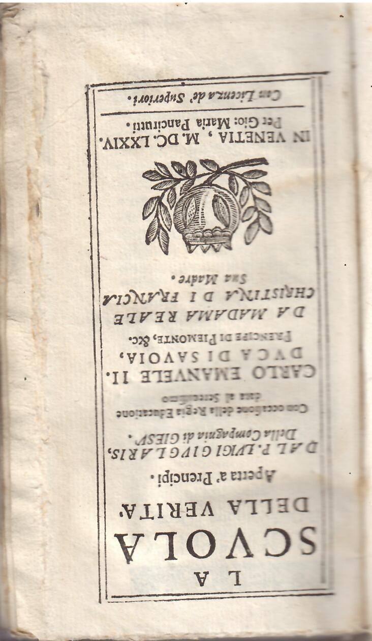LA SCUOLA DELLA VERITA' APERTA A PRENCIPI