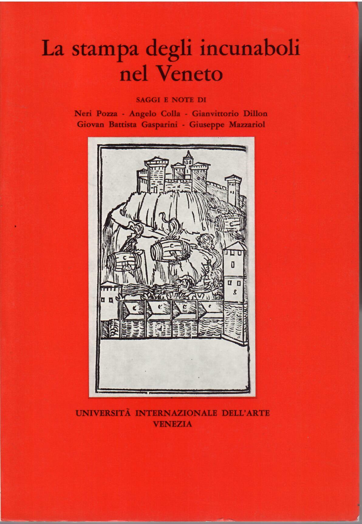 LA STAMPA DEGLI INCUNABOLI NEL VENETO