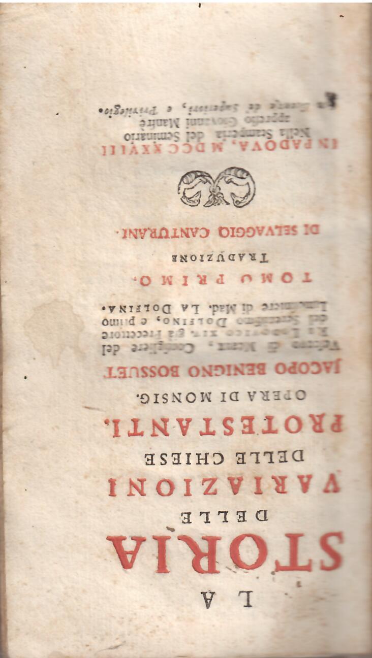 LA STORIA DELLE VARIAZIONI DELLE CHIESE PROTESTANTI