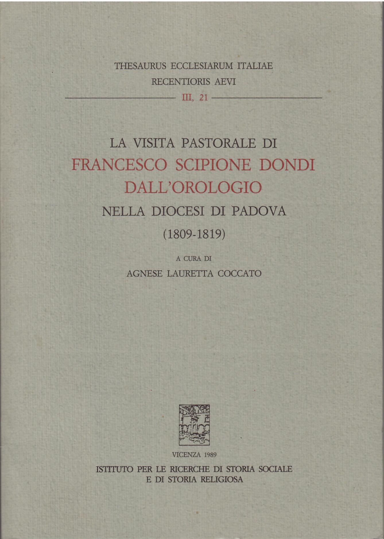 LA VISITA PASTORALE DI FRANCESCO SCIPIONE DONDI DALL'OROLOGIO NELLA DIOCESI …