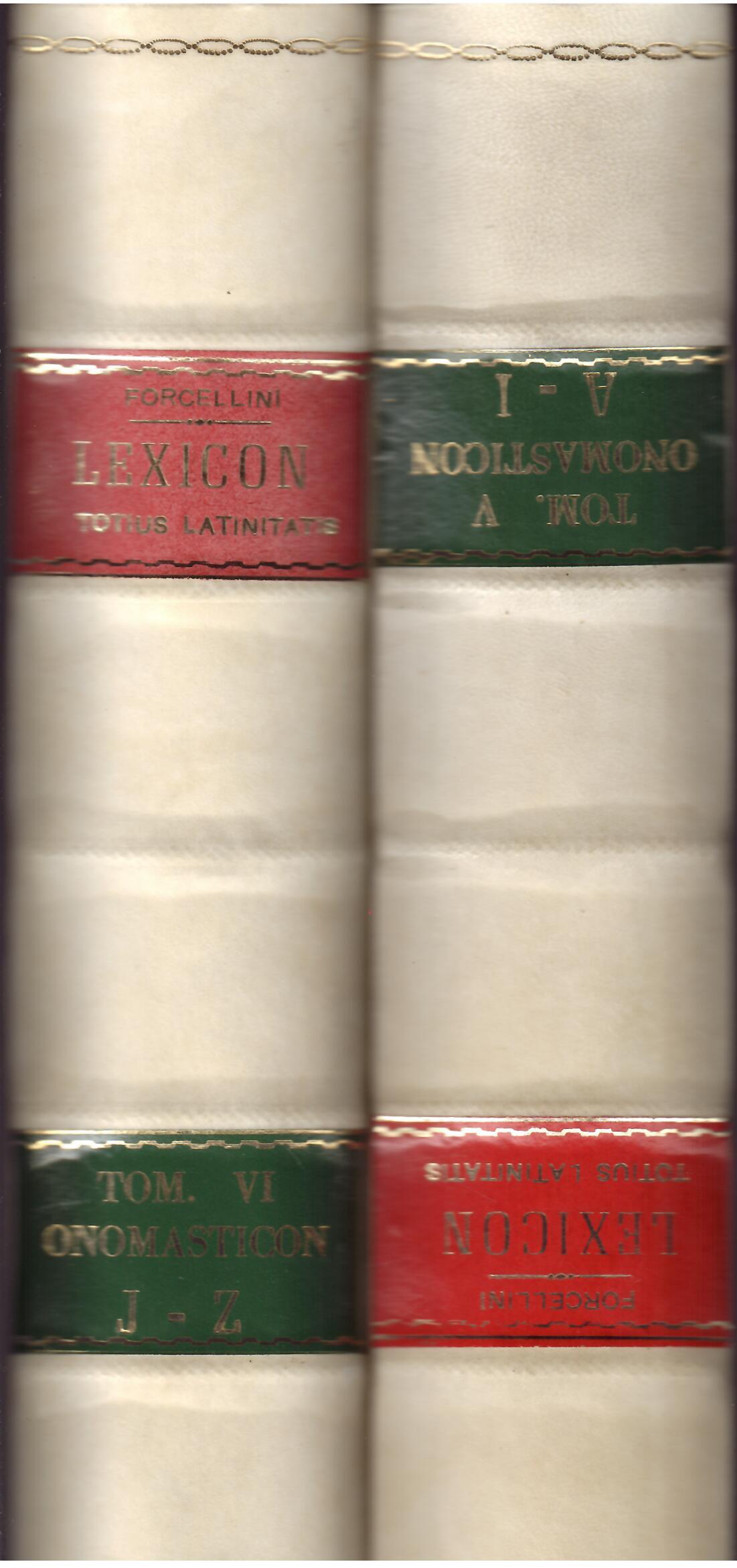 LEXICON TOTIUS LATINITATIS - TOMO V E TOMO VI ONOMASTICON