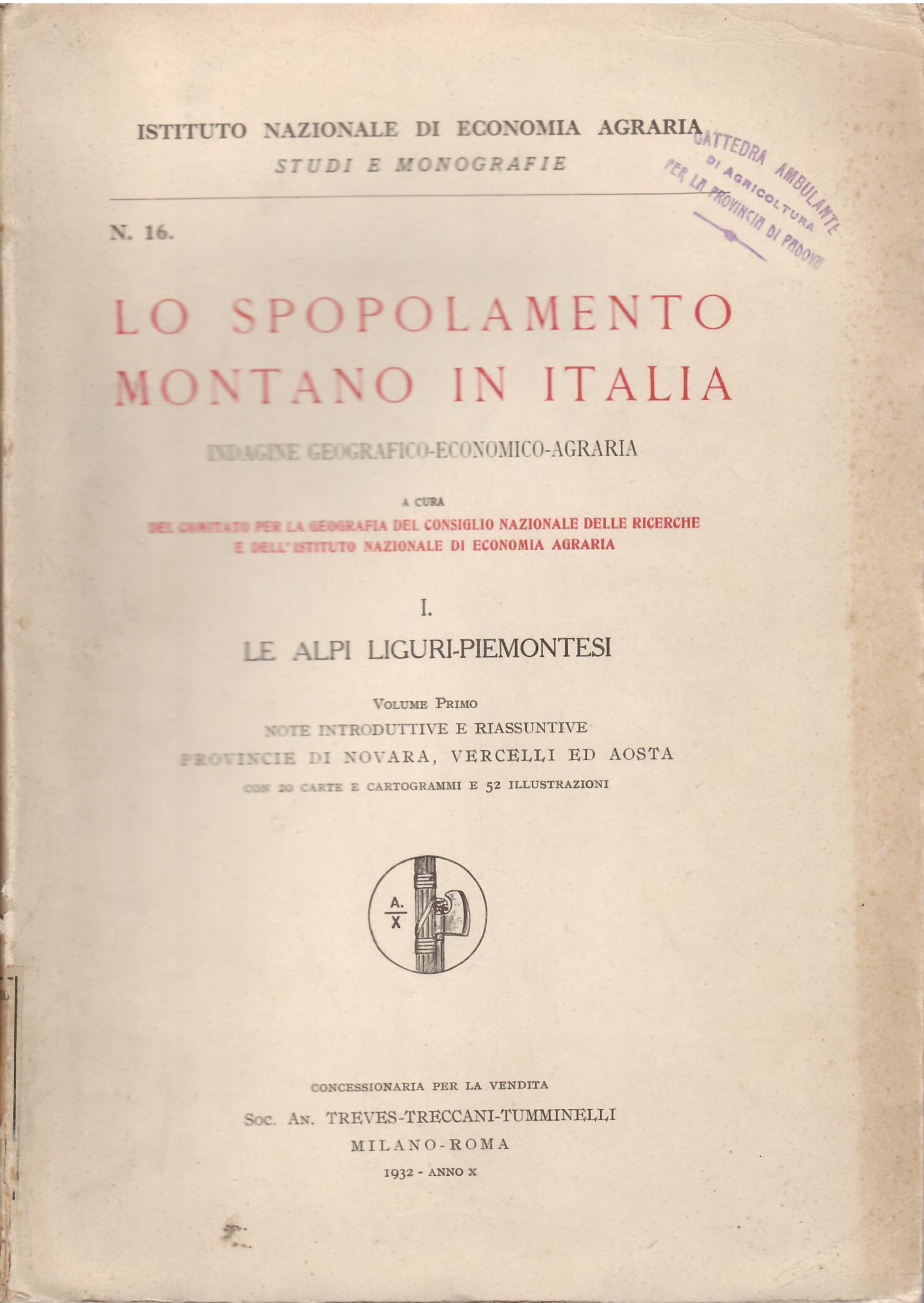 LO SPOPOLAMENTO MONTANO IN ITALIA - LE ALPI LIGURI - …