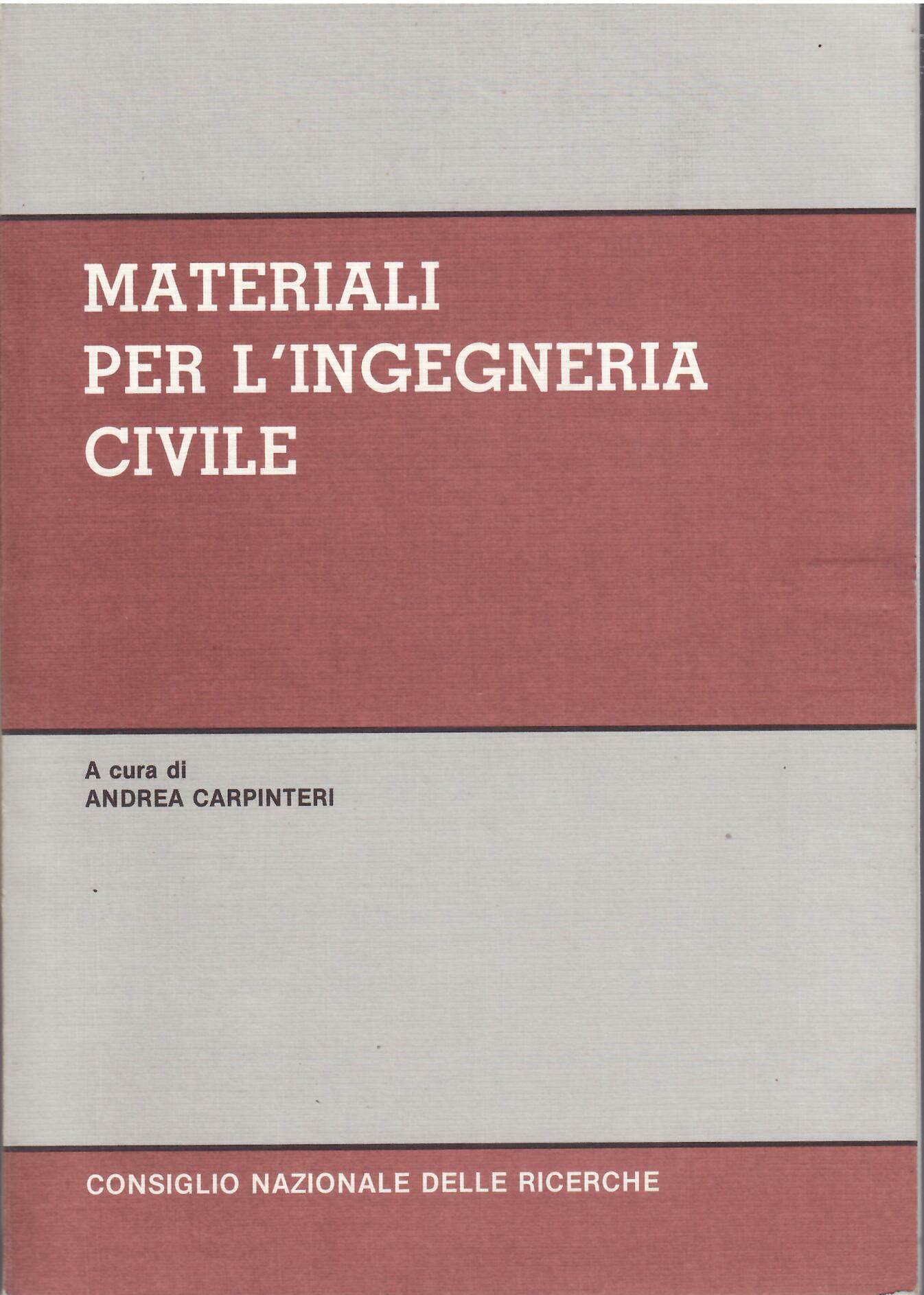 MATERIALI PER L'INGEGNERIA CIVILE