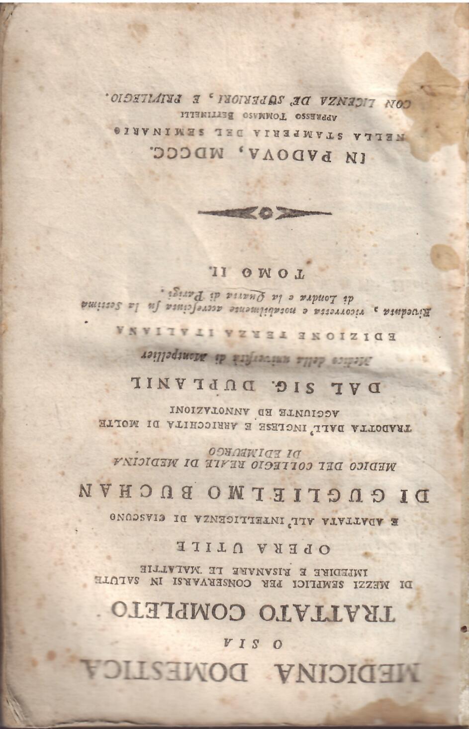 MEDICINA DOMESTICA O SIA TRATTATO COMPLETO DI MEZZI SEMPLICI PER …