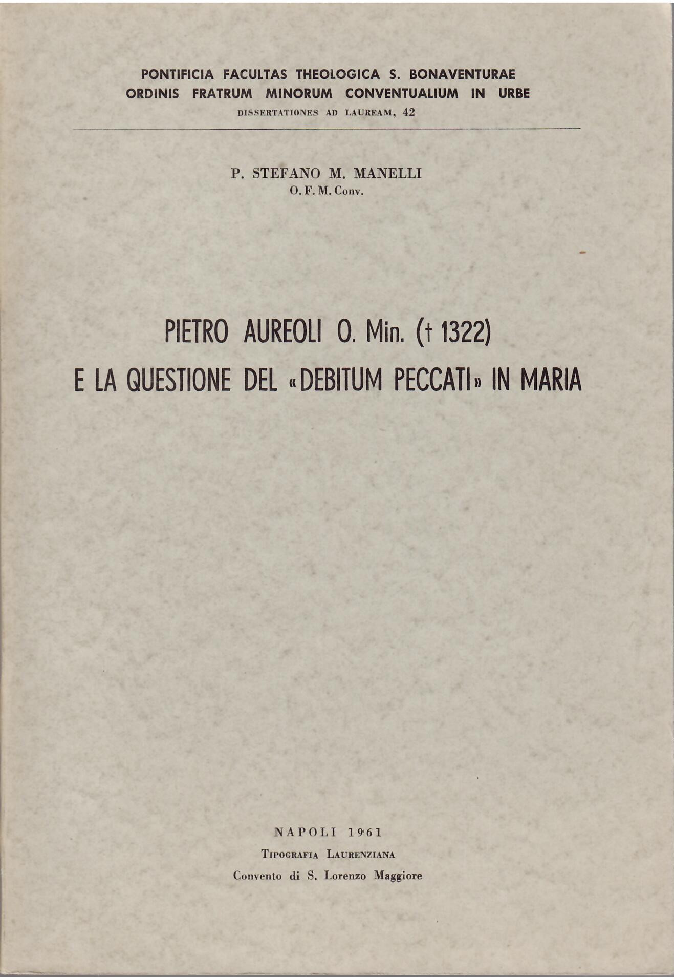 PIETRO AUREOLI O. MIN. (1322 ) E LA QUESTIONE DEL …