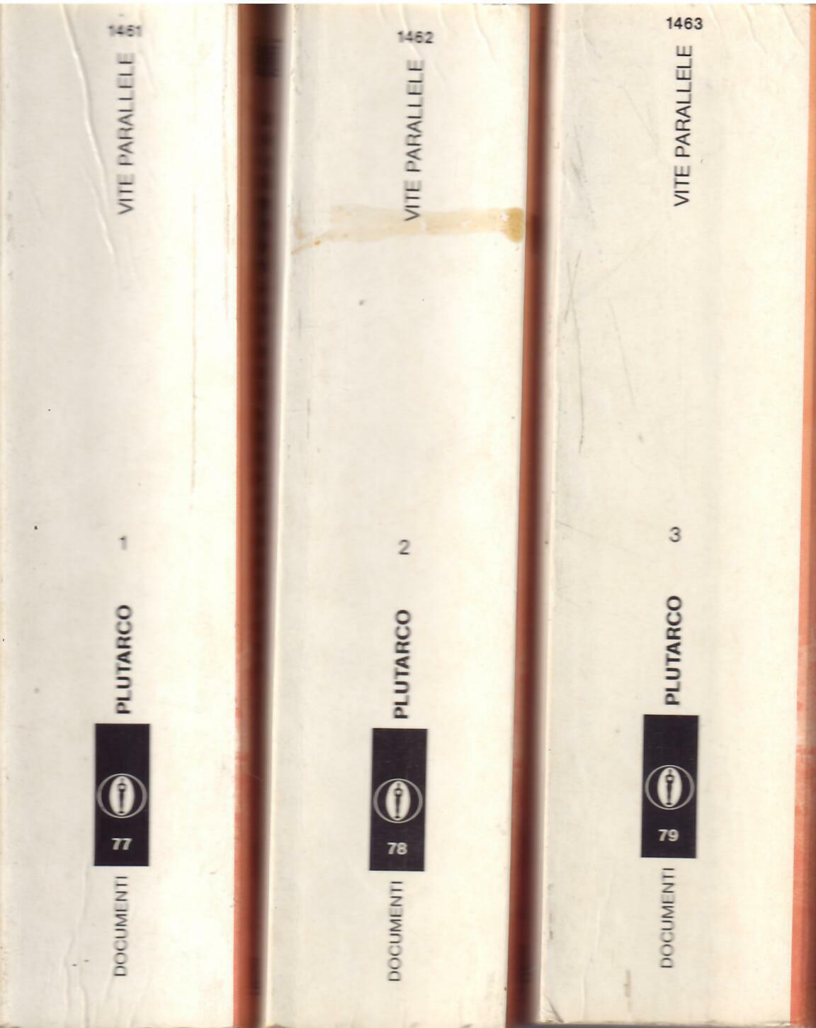 PLUTARCO - VITE PARALLELE - TRE VOLUMI