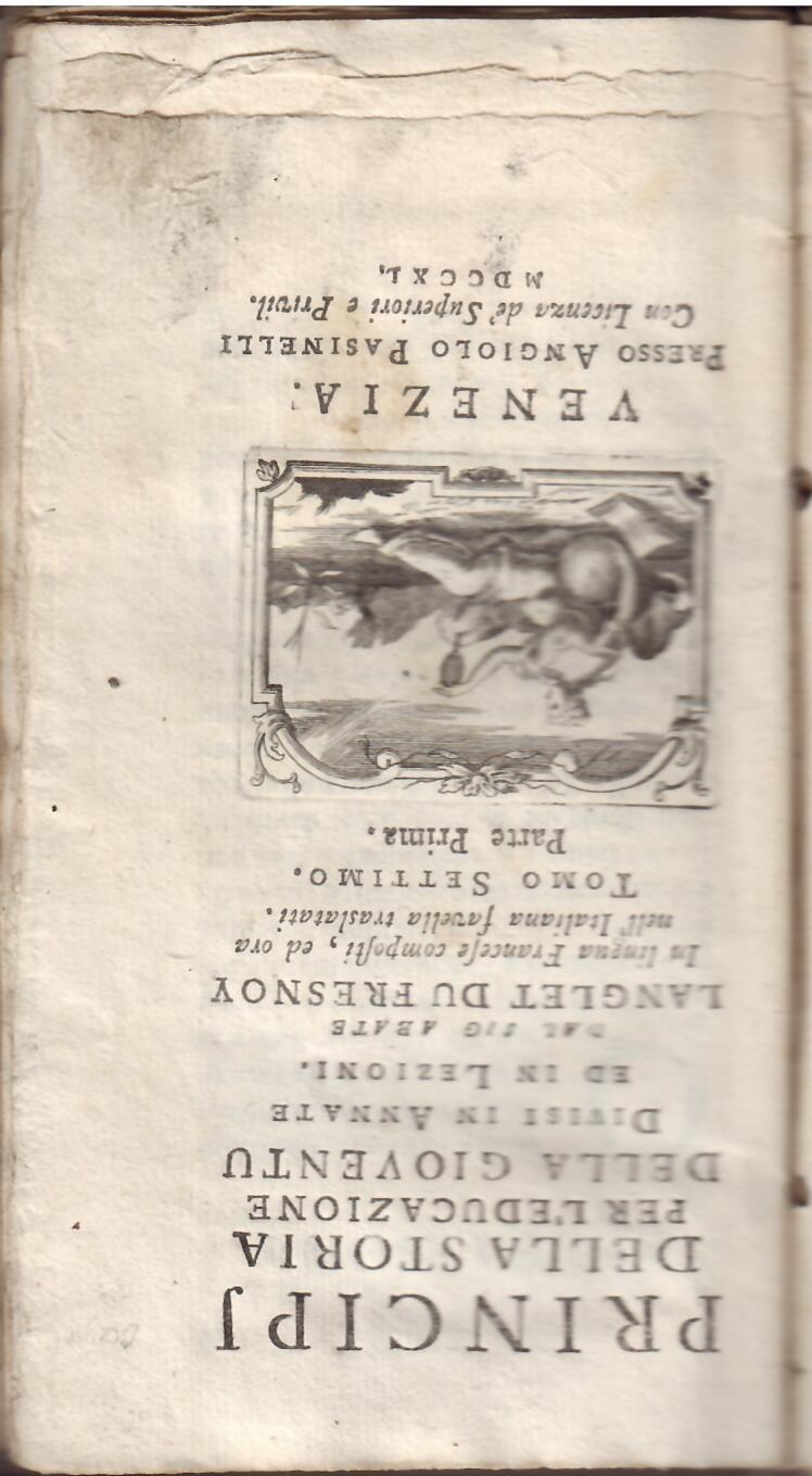 PRINCIPJ DELLA STORIA PER L'EDUCAZIONE DELLA GIOVENTU DIVISE IN ANNATE …