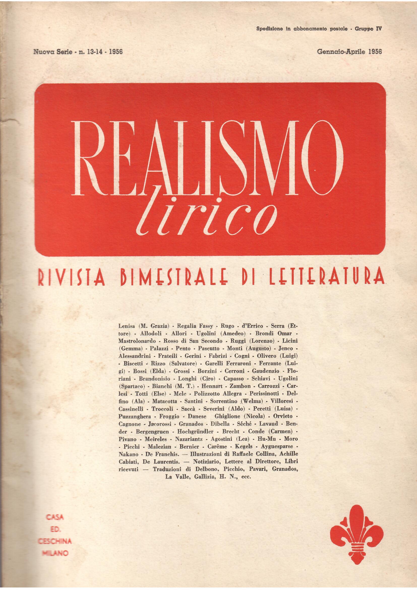 REALISMO LIRICO - RIVISTA BIMESTRALE DI LETTERATURA