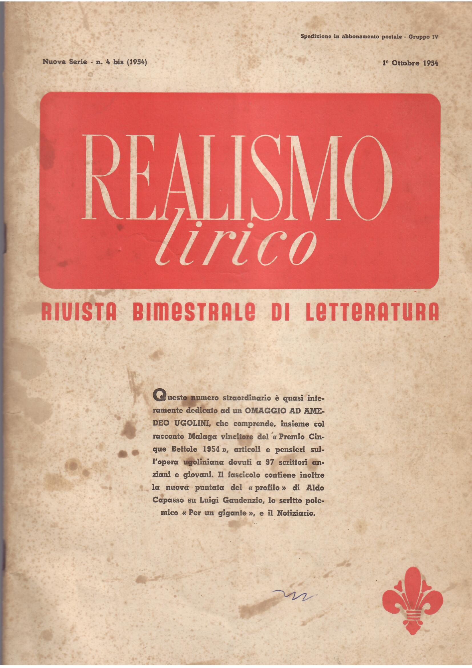 REALISMO LIRICO - RIVISTA BIMESTRALE DI LETTERATURA