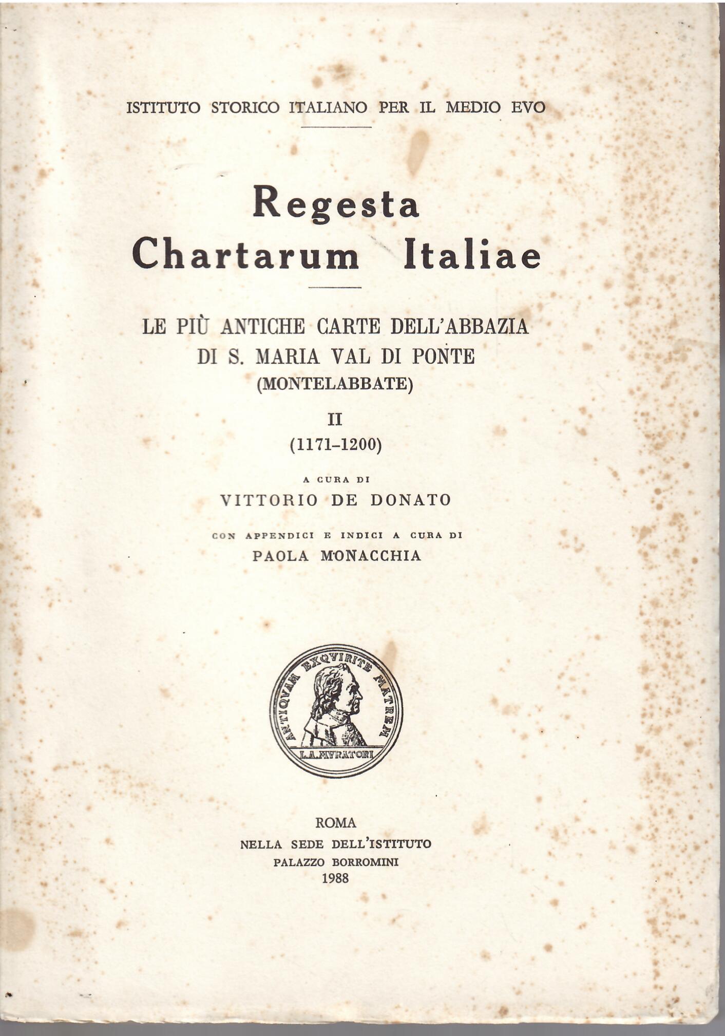 REGESTA CHARTARUM ITALIAE - II - ( 1171 - 1200 …