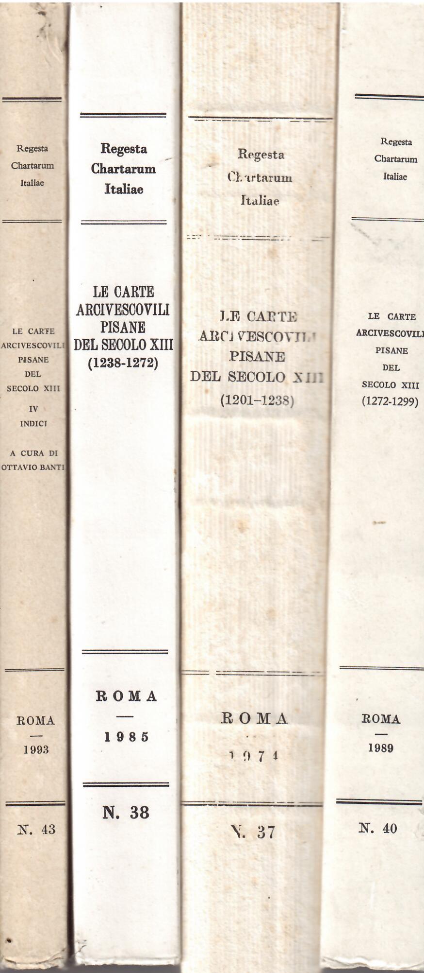 REGESTA CHARTARUM ITALIAE - LE CARTE ARCIVESCOVILI PISANE DEL SECOLO …
