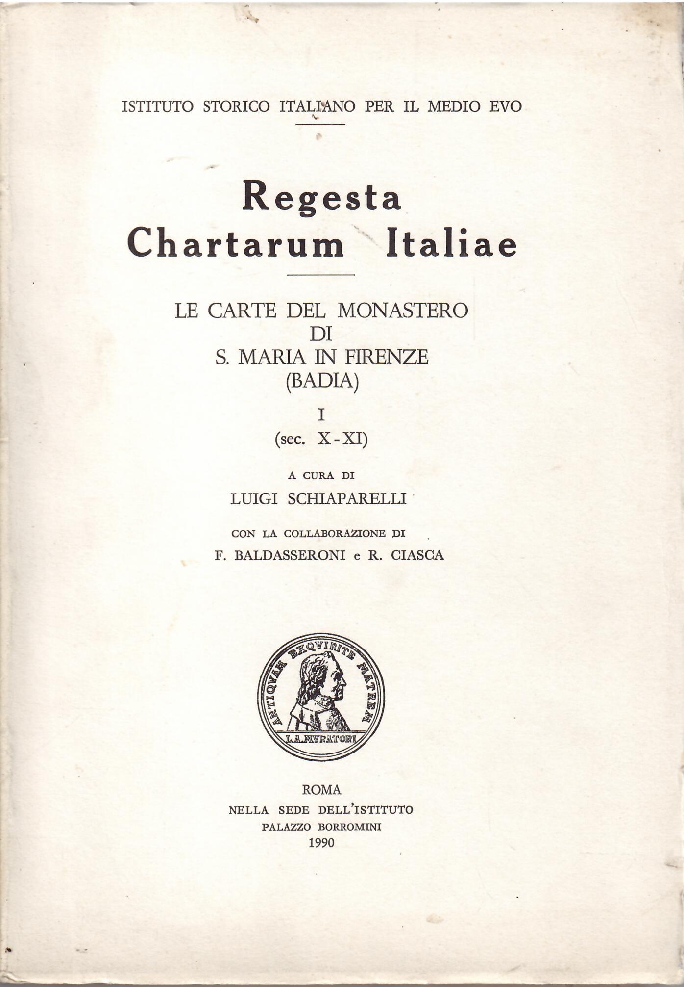 REGESTA CHARTARUM ITALIAE