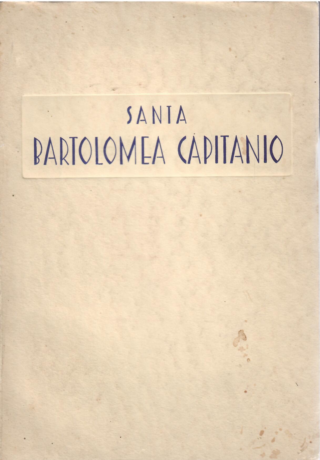 SANTA BARTOLOMEA CAPITANIO