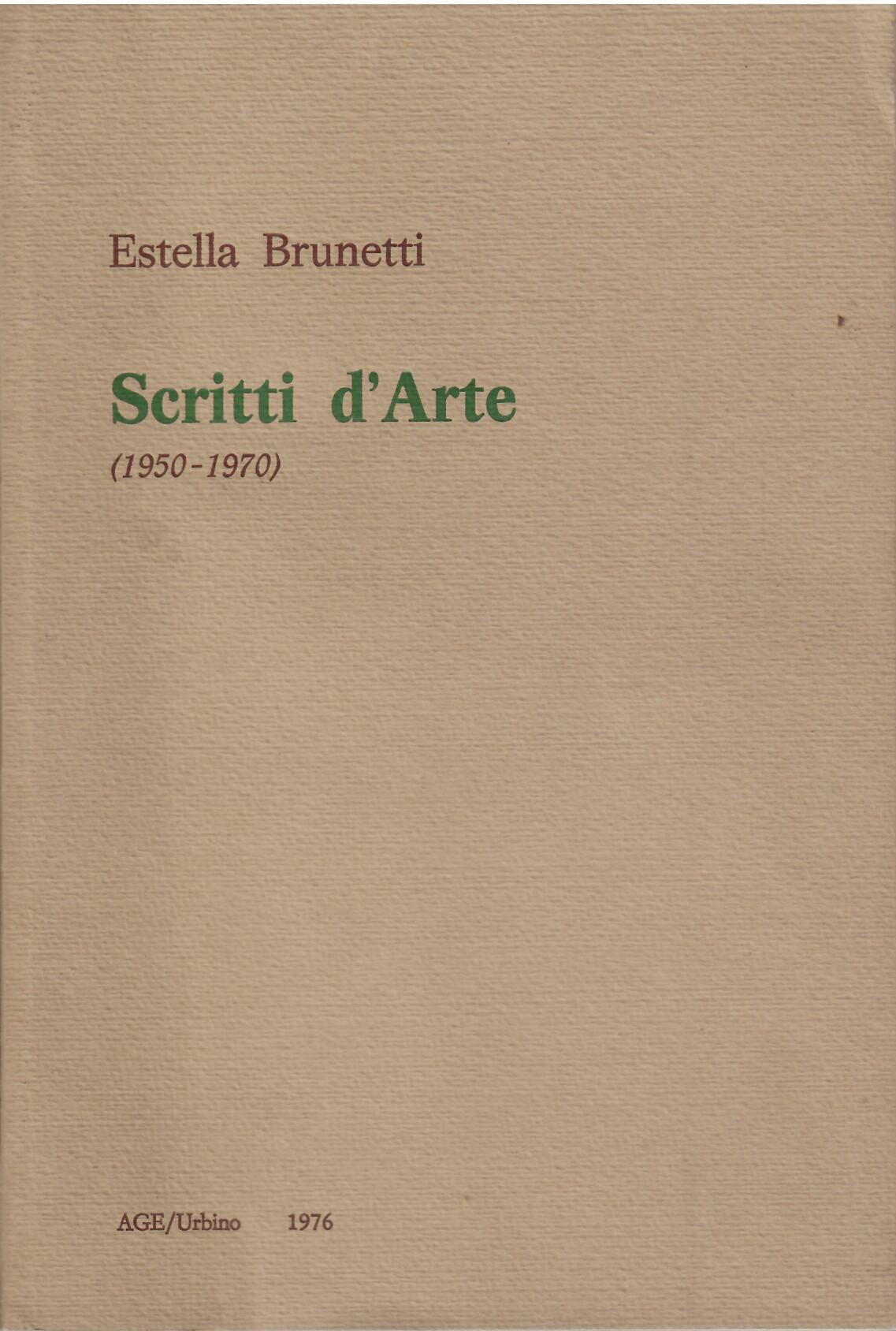 SCRITTI D'ARTE ( 1950 - 1970 )