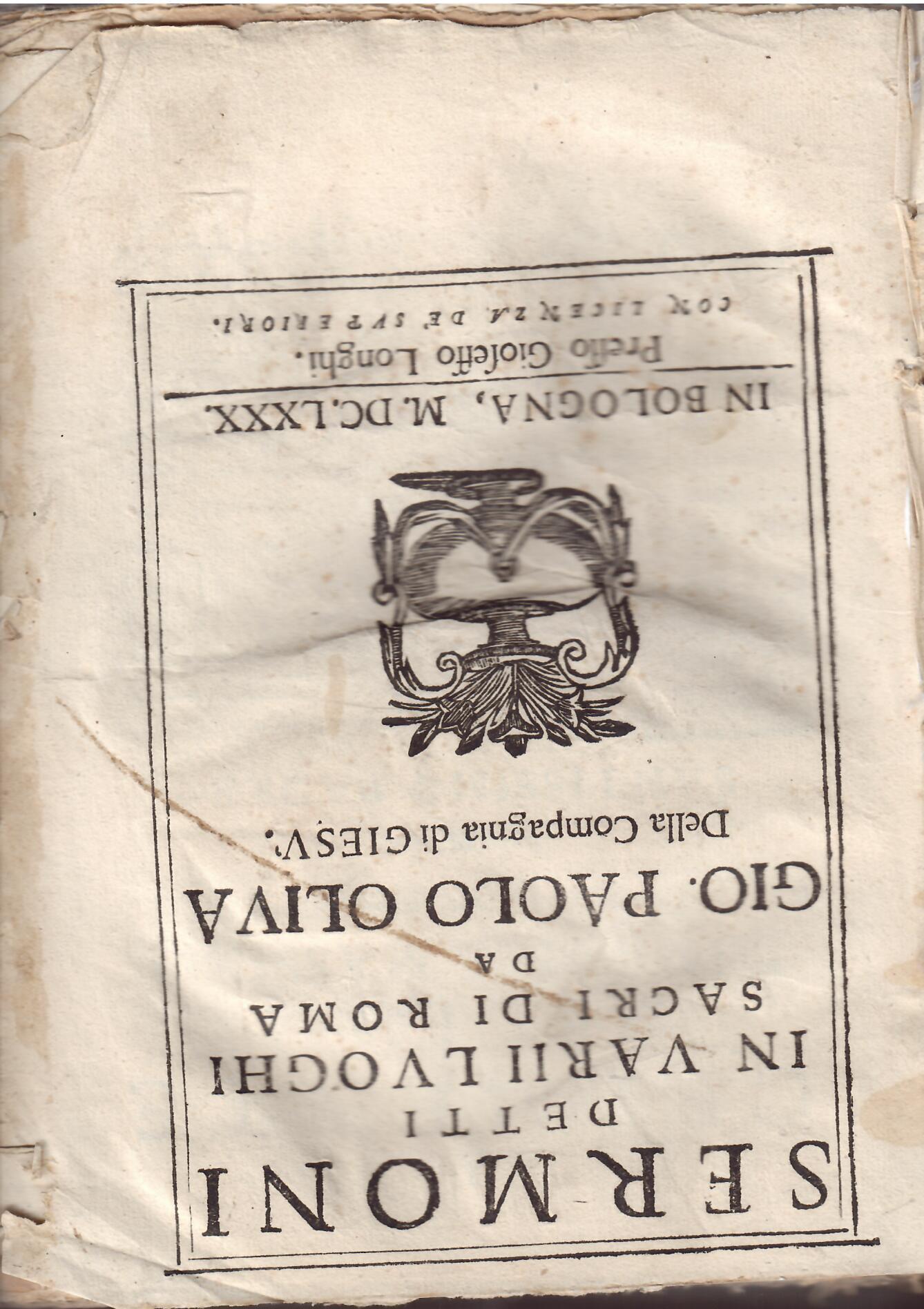 SERMONI DETTI IN VARII LUOGHI SACRI DI ROMA