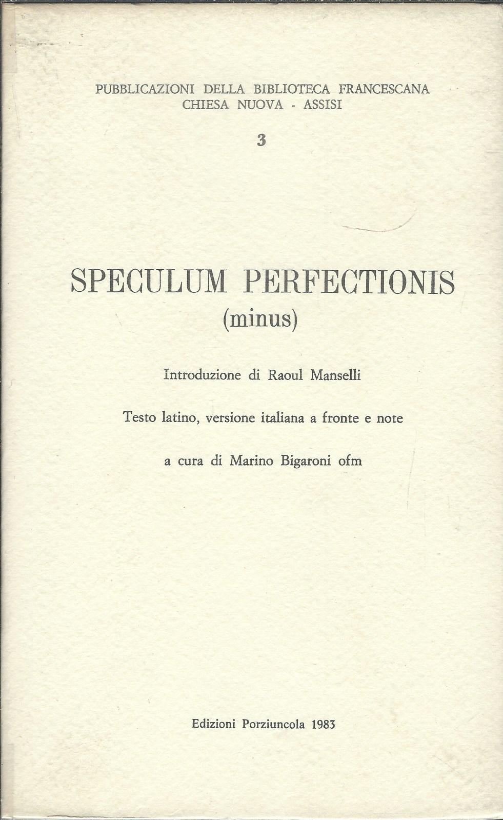 SPECULUM PERFECTIONIS ( MINUS )
