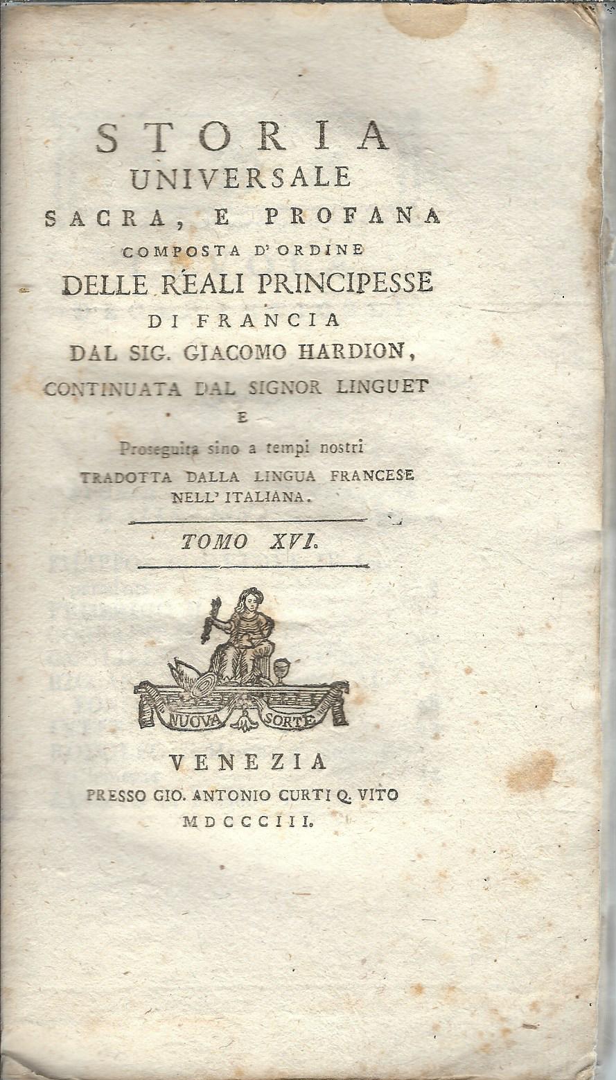 STORIA UNIVERSALE SACRA E PROFANA